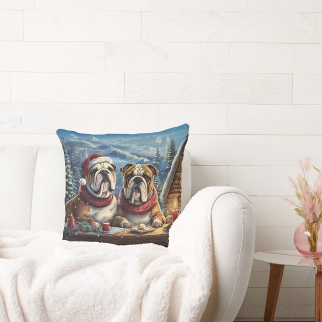 Bulldogs Holiday Design van Rich AMeN Gill Kussen (Bank)