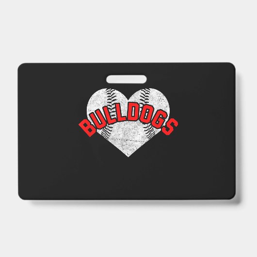 Bulldogs honkbal softbal middelbare school teamcad badge (Voorzijde)