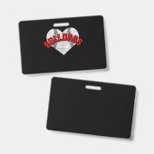 Bulldogs honkbal softbal middelbare school teamcad badge (Voor- en achterkant)