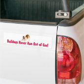 Bulldogs lopen nooit zonder gas bumpersticker (Op Truck)