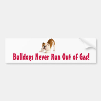 Bulldogs lopen nooit zonder gas bumpersticker