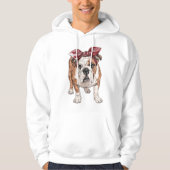 Bulldogs Mascot – Fierce en Fearless Logo voor Ath Hoodie (Voorkant)