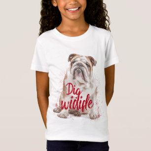 Bulldogs Mascot – Vet en kleurrijk Team De Spirit T-shirt