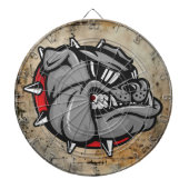 Bulldogs Mascotte Dartboard Dartbord (Voorkant)