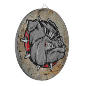 Bulldogs Mascotte Dartboard Dartbord (Voorkant Links)