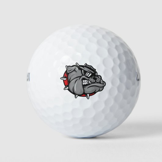 Bulldogs Mascotte Golf Ball Golfballen (Voorkant)