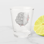 Bulldogs Mascotte Shot Glas (Achterkant)