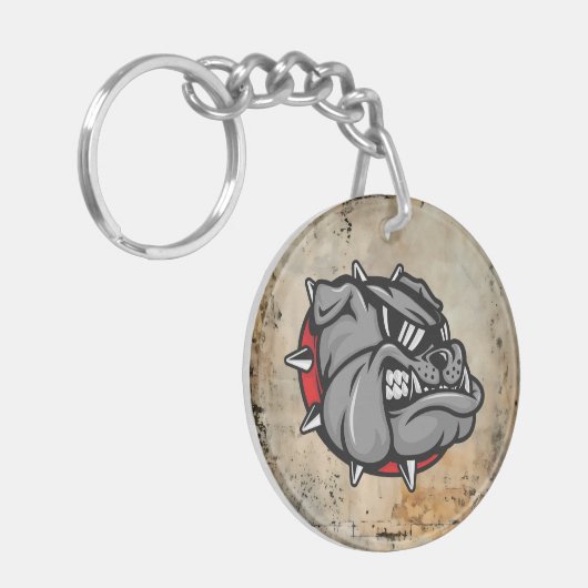 Bulldogs Mascotte Sleutelhanger (Voorkant Links)