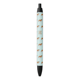 Bulldogs Pattern Monogram Zwarte Inkt Pen