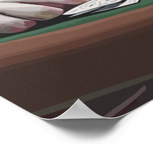 Bulldogs playing poker poster (Hoek)