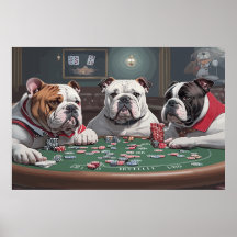 Bulldogs playing poker