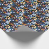 Bulldogs Pumpkin Halloween Grappig Cadeaupapier (Hoek)