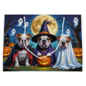 Bulldogs Pumpkin Halloween Grappig Groot Cadeauzakje (Voorkant)