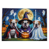 Bulldogs Pumpkin Halloween Grappig Groot Cadeauzakje (Achterkant)