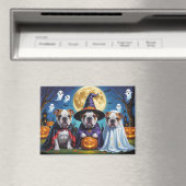 Bulldogs Pumpkin Halloween Grappig Magneet (Insitu (Vaatwasser))