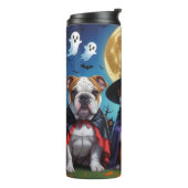Bulldogs Pumpkin Halloween Grappig Thermosbeker (Gedraaid links)