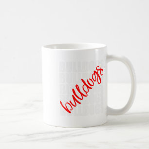 Bulldogs Red School Sports Fan Team Spirit Koffiemok