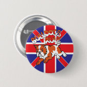Bulldogs rule badge Britse bulldog Ronde Button 5,7 Cm (Voorkant /achterkant)