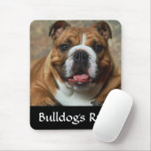 Bulldogs Rule English Bulldog Portrait Mousepad Muismat (Met muis)