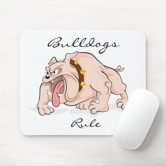 Bulldogs Rule Mousepad Muismat (Met muis)