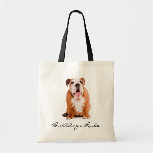 Bulldogs Rule Puppy Budget Canvas Canvas tas (Voorkant)