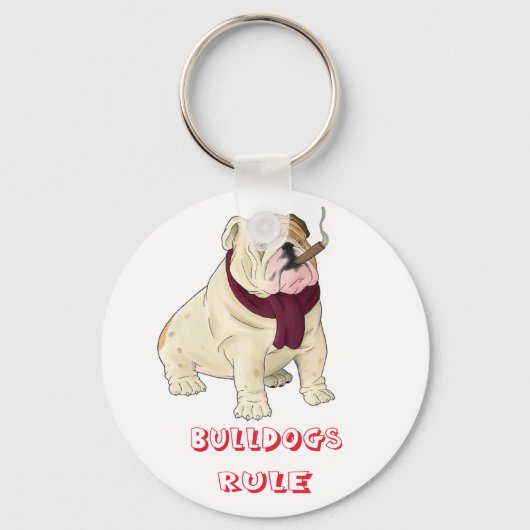 Bulldogs Rule! Sleutelhanger Engelse Bulldog Puppy (Voorkant)