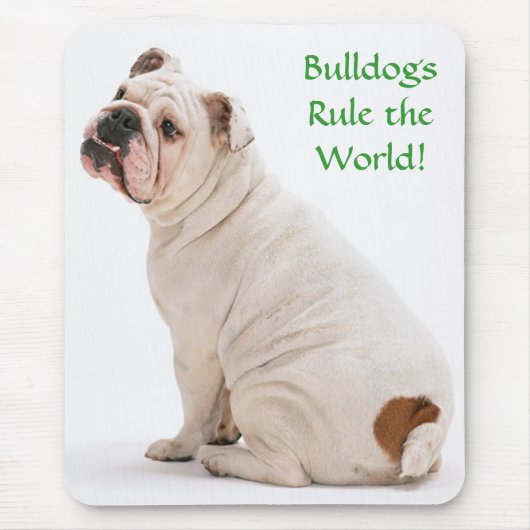 Bulldogs Rule voor de Wereld Mousepad Muismat (Voorkant)
