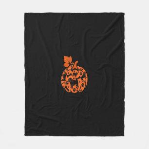 Bulldogs Schattigee pompoen vorm Halloween Thanksg Fleece Deken