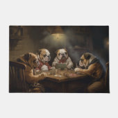 Bulldogs Spelen Poker Art Deurmat (Voorkant)