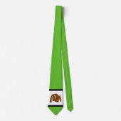 Bulldogs Sport Team Groene Witte Stropdas (Voorkant)