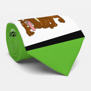 Bulldogs Sport Team Groene Witte Stropdas