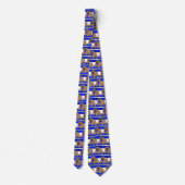 Bulldogs Sport Team Wit Blauw Necktie Stropdas (Achterkant)