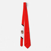 Bulldogs Sportteam Red White Necktie Stropdas (Achterkant)