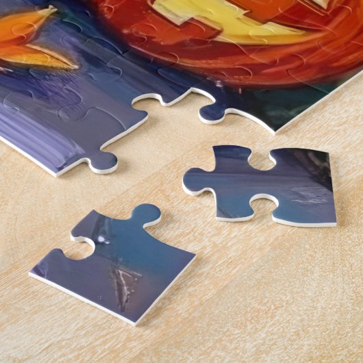 Bulldogs Trick-or-Treating in Halloween kostuums Legpuzzel (Zijkant)