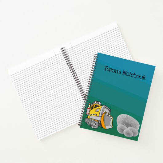 Bulldozer aangepaste notitieboek (Binnen)