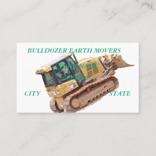 Bulldozer Aardverzetter Visitekaart Visitekaartje