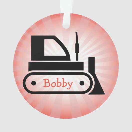 Bulldozer AcrylOrnament Ornament (achterkant)