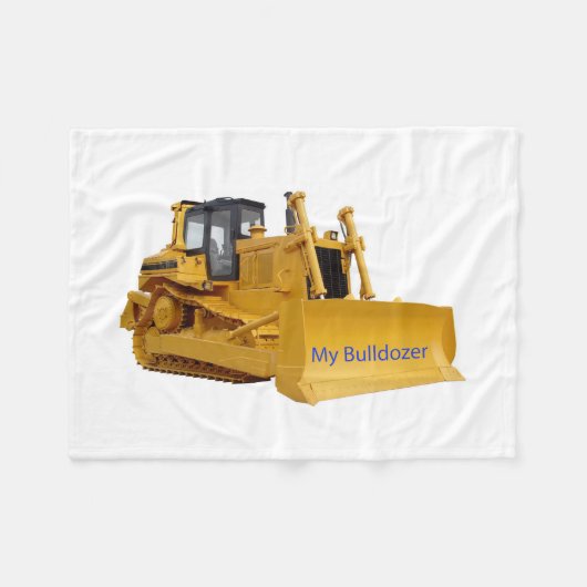 Bulldozer-afbeelding voor vlootzak fleece deken (Voorkant (Horizontaal))