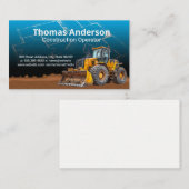 bulldozer | Bouwblauwe Prints | ingenieur Visitekaartje (Voorkant / Achterkant)