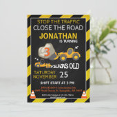 BULLDOZER BOUWFEEST UITNODIGING (Staand voorkant)