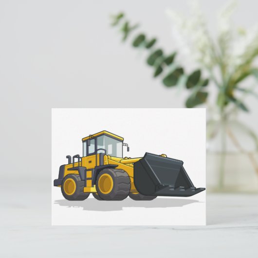 Bulldozer Briefkaart (Staand voorkant)