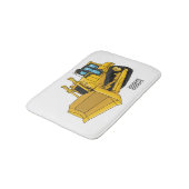 Bulldozer cartoon-illustratie badmat (Gekanteld)