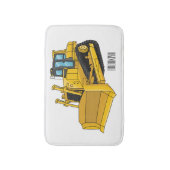 Bulldozer cartoon-illustratie badmat (Voorkant Verticaal)