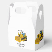 Bulldozer cartoon-illustratie bedankdoosjes (Geopend)