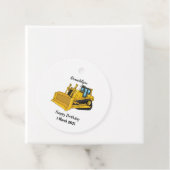 Bulldozer cartoon-illustratie bedankjes labels (In situ)