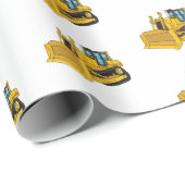 Bulldozer cartoon-illustratie cadeaupapier (Rol Hoek)