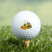 Bulldozer cartoon-illustratie golfballen (Insitu Shirt)