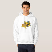 Bulldozer cartoon-illustratie hoodie (Voorkant volledig)