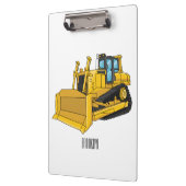 Bulldozer cartoon-illustratie klembord (Links)