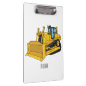 Bulldozer cartoon-illustratie klembord (Rechts)
